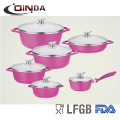 Popular nonstick die casting aluminum cookware set